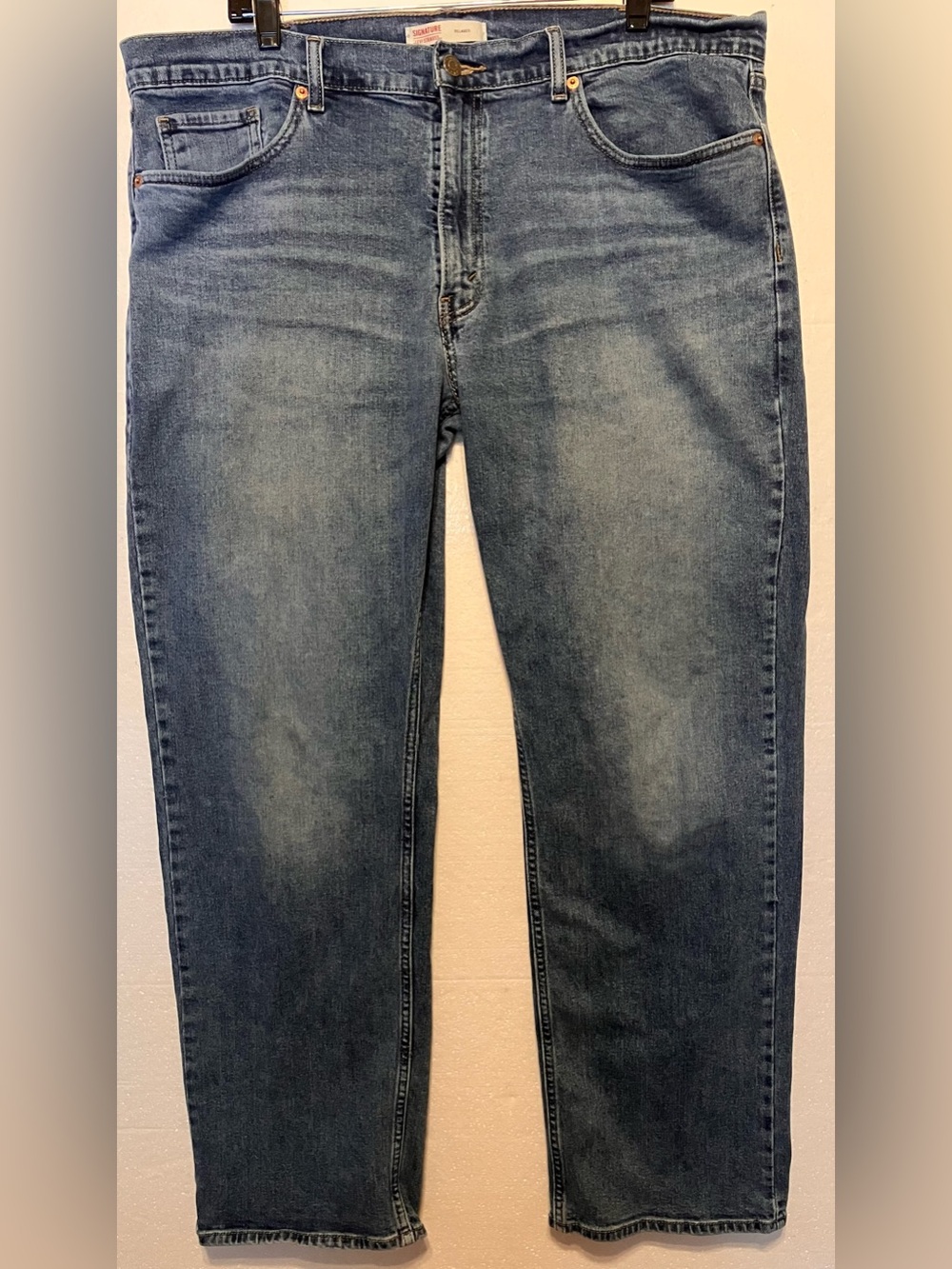 Signature by Levi Strauss 38x32 Men’s Straight Leg Blue Jeans